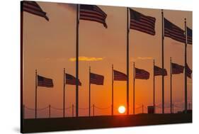 Washington DC Sunset.-Jon Hicks-Stretched Canvas