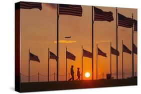 Washington DC Sunset.-Jon Hicks-Stretched Canvas