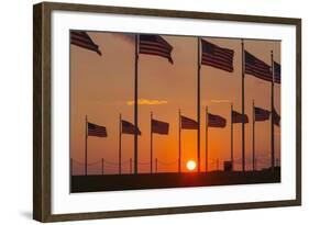 Washington DC Sunset.-Jon Hicks-Framed Photographic Print