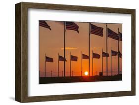 Washington DC Sunset.-Jon Hicks-Framed Photographic Print