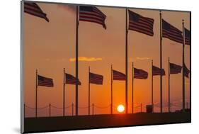 Washington DC Sunset.-Jon Hicks-Mounted Photographic Print