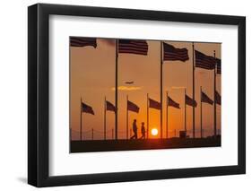 Washington DC Sunset.-Jon Hicks-Framed Photographic Print