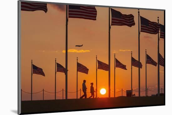 Washington DC Sunset.-Jon Hicks-Mounted Photographic Print