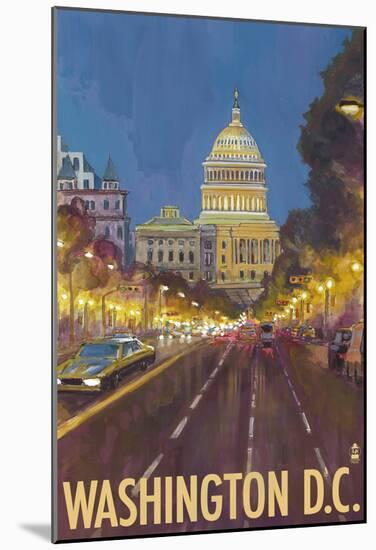 Washington DC, The Capitol Building-null-Mounted Poster