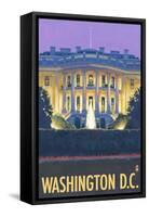 Washington DC, The White House-Lantern Press-Framed Stretched Canvas