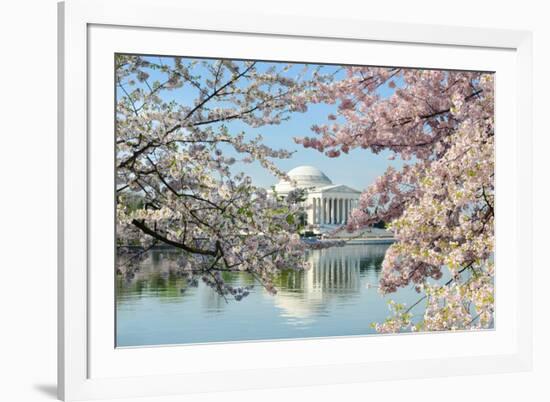 Washington Dc, Thomas Jefferson Memorial during Cherry Blossom Festival in Spring - United States-Orhan-Framed Photographic Print