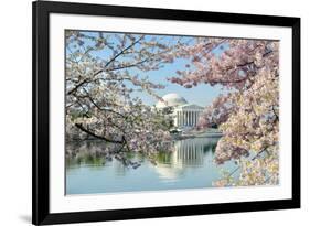 Washington Dc, Thomas Jefferson Memorial during Cherry Blossom Festival in Spring - United States-Orhan-Framed Photographic Print