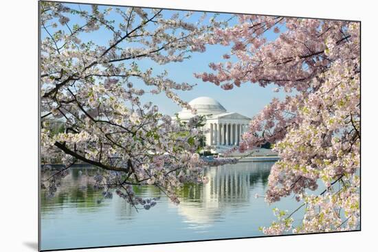 Washington Dc, Thomas Jefferson Memorial during Cherry Blossom Festival in Spring - United States-Orhan-Mounted Photographic Print