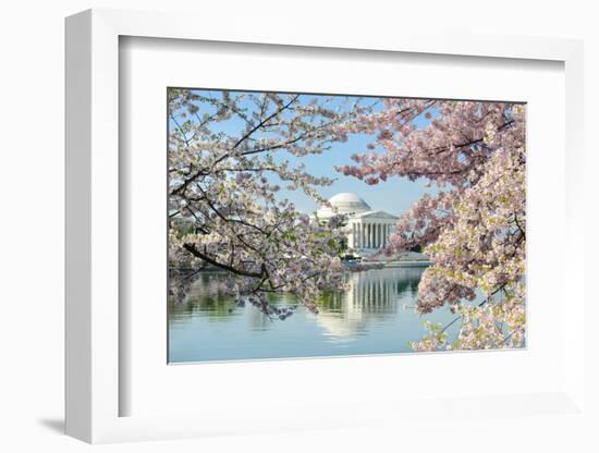 Washington Dc, Thomas Jefferson Memorial during Cherry Blossom Festival in Spring - United States-Orhan-Framed Photographic Print