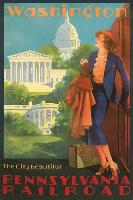 washington dc vintage travel poster