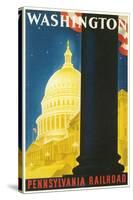 Washington, DC Travel Poster-null-Stretched Canvas
