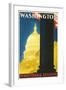 Washington, DC Travel Poster-null-Framed Art Print