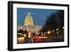 Washington Dc, United States Capitol Building Night View from from Pennsylvania Avenue with Car Lig-Orhan-Framed Photographic Print