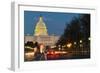 Washington Dc, United States Capitol Building Night View from from Pennsylvania Avenue with Car Lig-Orhan-Framed Photographic Print