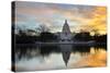 Washington Dc, United States Capitol Building with Mirror Reflection in Sunrise-Orhan-Stretched Canvas