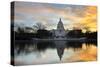 Washington Dc, United States Capitol Building with Mirror Reflection in Sunrise-Orhan-Stretched Canvas