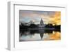 Washington Dc, United States Capitol Building with Mirror Reflection in Sunrise-Orhan-Framed Photographic Print