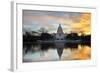 Washington Dc, United States Capitol Building with Mirror Reflection in Sunrise-Orhan-Framed Photographic Print