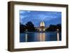 Washington Dc, US Capitol Building in a Cloudy Sunrise with Mirror Reflection-Orhan-Framed Photographic Print