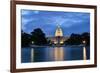 Washington Dc, US Capitol Building in a Cloudy Sunrise with Mirror Reflection-Orhan-Framed Photographic Print