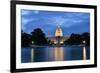 Washington Dc, US Capitol Building in a Cloudy Sunrise with Mirror Reflection-Orhan-Framed Photographic Print