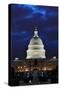 Washington DC - US Capitol Building in Dusk with Blue Cloudy Sky-Orhan-Stretched Canvas