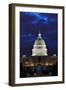 Washington DC - US Capitol Building in Dusk with Blue Cloudy Sky-Orhan-Framed Photographic Print