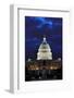 Washington DC - US Capitol Building in Dusk with Blue Cloudy Sky-Orhan-Framed Photographic Print