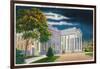 Washington DC, View of the White House Side at Night-Lantern Press-Framed Art Print