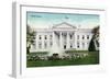Washington DC, View of the White House-Lantern Press-Framed Art Print