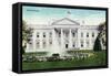 Washington DC, View of the White House-Lantern Press-Framed Stretched Canvas