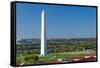 Washington DC - Washington Monument Aerial View in Beautiful Autumn Colors-Orhan-Framed Stretched Canvas