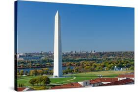 Washington DC - Washington Monument Aerial View in Beautiful Autumn Colors-Orhan-Stretched Canvas