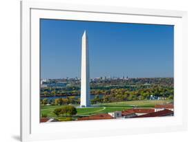 Washington DC - Washington Monument Aerial View in Beautiful Autumn Colors-Orhan-Framed Photographic Print