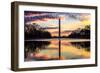 Washington, DC - Washington Monument and Sunrise-Lantern Press-Framed Art Print