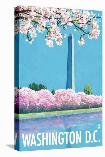 Washington DC, Washington Monument-Lantern Press-Stretched Canvas
