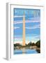 Washington, DC - Washington Monument-Lantern Press-Framed Art Print