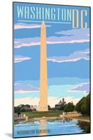 Washington, DC - Washington Monument-Lantern Press-Mounted Art Print