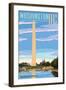 Washington, DC - Washington Monument-Lantern Press-Framed Art Print