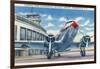 Washington DC - Washington National Airport Ramp-Lantern Press-Framed Art Print