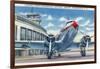 Washington DC - Washington National Airport Ramp-Lantern Press-Framed Art Print