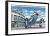 Washington DC - Washington National Airport Ramp-Lantern Press-Framed Art Print