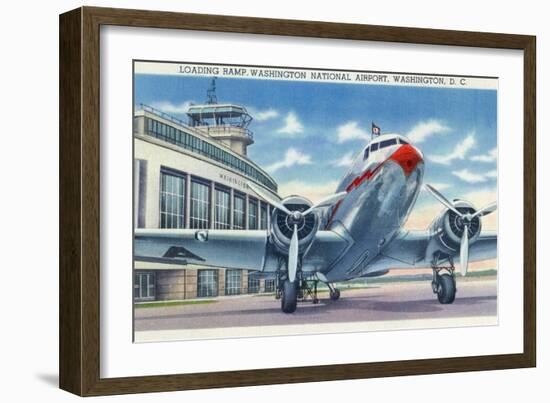 Washington DC - Washington National Airport Ramp-Lantern Press-Framed Art Print