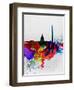 Washington DC Watercolor Skyline 1-NaxArt-Framed Art Print