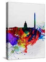 Washington DC Watercolor Skyline 1-NaxArt-Stretched Canvas