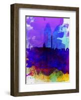 Washington DC Watercolor Skyline 2-NaxArt-Framed Art Print