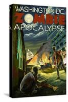Washington, DC - Zombie Apocalypse-Lantern Press-Stretched Canvas