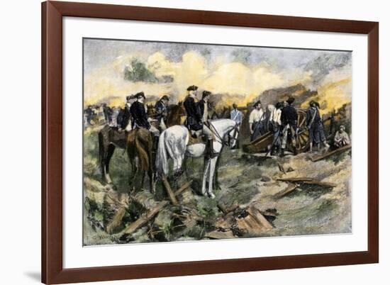 Washington Directing the Siege of Yorktown, Virginia, During the American Revolution, 1781-null-Framed Giclee Print