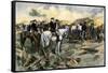 Washington Directing the Siege of Yorktown, Virginia, During the American Revolution, 1781-null-Framed Stretched Canvas