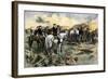 Washington Directing the Siege of Yorktown, Virginia, During the American Revolution, 1781-null-Framed Giclee Print